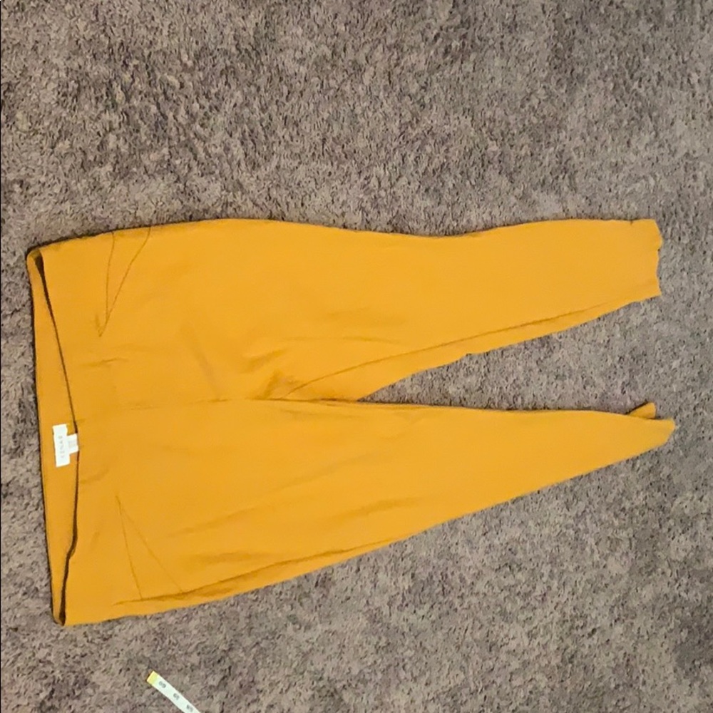 Mustard straight leg dress pants